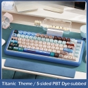 Titanic 104+34 / 54 MDA Profile Keycap Set Cherry MX PBT Dye-subbed for Mechanical Gaming Keyboard